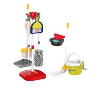 Yunmeryker 9 Piezas Juegos de Limpieza Infantil Juego de Broom Mop Cepillo Dustpan Simulación Función Educativa Adecuado para Niños Aprendizaje Domést, 18 Piezas