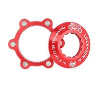 Yunmeryker Adaptador de Freno de Disco para Bicicleta Adaptador de Cubo Center Lock Conversor de Rotor de Freno Convertidor de Eje Pasante Adecuado para Talleres, Rojo