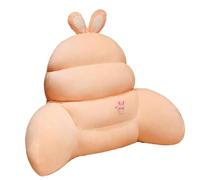 Yunmeryker Almohada de Lectura Cojín Respaldo Ergonómico Almohada con Brazos Material Felpa Relleno Alto Adaptable para Adultos Niños Dormitorio Oficina Diversió, beige, tal como se describe