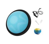 Yunmeryker Balance Ball Accesorio de Entrenamiento Corporal con Superficie Antideslizante Banda de Resistencia Y Bomba Manual Adecuada para Mejorar Equilibrio Fu, Azul