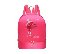 Yunmeryker Ballet Dance Backpack con Cinturón Ajustable Bolso de Mano para Ballet Mochila Dulce con Diseño Bordado Fabricada en Oxford Impermeable Adecuada para, Rosa Roja Estilo B, unico