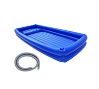 Yunmeryker Bañera Inflable Portátil Kit Baño Adultos Bañera de Cama Almohada Removible PVC Flexible Función Drenaje Rápida Adecuada para Cuidado de Ancianos, Azul