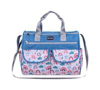 Yunmeryker Bolsa de Pañales Tote Mochila Cambiador Maternal Portátil Gran Capacidad Asa Cómoda Oxford Adecuada para Trabajo Salidas Familiares 40cmx30cmx20cm, Blue S