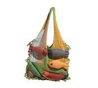 Yunmeryker Bolso Tote Mujer Bolso de Hombro Bolso Bolso Ligero con Decoración Animal Y Material de Punto Adecuado para Picnic Oficina Ocio, Verde, universal