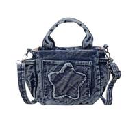 Yunmeryker Bolso Vaquero Cruzado para Mujer Bolso Shopper de Mezclilla con Asa Práctica Estilo Clásico y Moderno Adecuado para Universidad Compras Oficina, Azul, universal