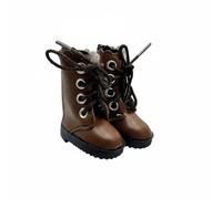 Yunmeryker Botas para Muñeca con Cierre Trasero y Cordones Accesorio para Muñeca BJD Calzado Realista y Fácil de Usar Adecuado para Colección y Juego Infantil , Marrón