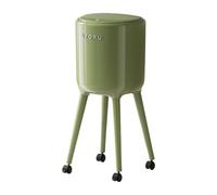 Yunmeryker Bote de Basura para Cocina con Doble Cubeta Cesto Alto de Pp con Tapa Ruedas Papelera Grande para Separación Adecuado para Oficina Dormitorio, Verde