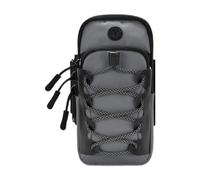 Yunmeryker Brazalete Deportivo Universal para Teléfono Porta Banda de Nylon Impermeable Estuche de Brazo Portátil para Almacenamiento Bolsa para Deportes, Gris