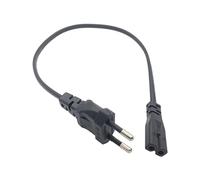 Yunmeryker Cable de Alimentación de 1 Pie con Enchufe Europeo a IEC320 C7 de, Corto, para Ordenador Portátil O PC.