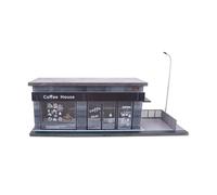 Yunmeryker Caja Expositora para Escala 1/64 con Escena de Cafetería Miniatura Organizador para Autos Coleccionables Decoración Micro Paisaje PVC Adecuada, Style a