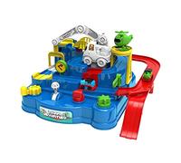 Yunmeryker Carro de Juegos de Riel Educativo Mecánico Y Manual Set de Vehículos de Juguete de Plástico Adecuada para Niños Estimulación Cognitiva, Aventura del Tren