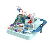 Yunmeryker Carro de Juegos de Riel Educativo Mecánico Y Manual Set de Vehículos de Juguete de Plástico Adecuada para Niños Estimulación Cognitiva, Mini macarrón
