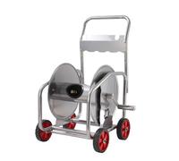 Yunmeryker Carro Portamangueras Organizador de Mangueras Soporte Carro Móvil Enrollable Estructura Galvanizada Adecuado para Césped Exteriores Lavado de Autos, 100M