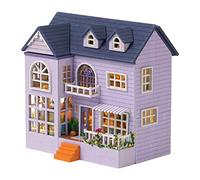 Yunmeryker Casa de Muñecas Miniatura Artesanal Kit de Puzzle de Madera Miniatura Accesorios de Muebles Y Luces Led para Manualidades Y Entretenimiento Adecuado P, Estilo b