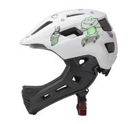 Yunmeryker Casco para Niños Casco Infantil de Bicicleta Ligero Ventilado con Forro Extraíble Y Luz Trasera Absorción de Impactos Ropa de Ciclismo Adecuado para P, Rana Y Blanco