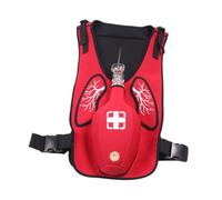 Yunmeryker Chaleco Heimlich Entrenamiento Modelo Práctica Obstrucción Vía Equipo Demostración Maniobra Material Neopreno Adecuado para Personal, Rojo para Adultos
