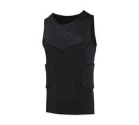 Yunmeryker Chaleco Protector Masculino con Espuma EVA Y Poliéster Transpirable Camiseta Acolchada Sin Mangas Absorbe Impactos Y Secado Rápido Adecuado para Entre, L