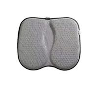 Yunmeryker Cojín para Asiento de Coche Ergonómico Funda Interior de Coche Transpirable Almohadilla Portátil Base Antideslizante Adecuado para Conducir Y Descansa, gris amarillento