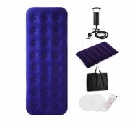 Yunmeryker Colchón Inflable Portátil Camping Hogar, plástico - tejido compuesto - uso hogar - exterior - camping - incluye almohada - bolsa - kit , Cama individual con bomba de doble uso , 191*73*22cm