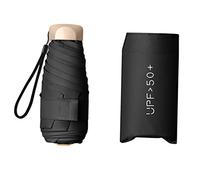 Yunmeryker Compacto Resistente Mini Sólido Plegable Portátil Uso Impermeable Ligero Adecuado para Actividades al Aire Libre Diario Oficina, Negro