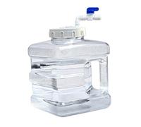 Yunmeryker Contenedor de Bebidas con Grifo Jarra Portable de Agua Cubo Portador con Fácil Transición de Flujo Gracias a La Llave Adecuado para Viajes Largos en C, Claro, 7.5l