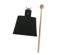 Yunmeryker Cowbell de Percusión Manual Campana Metálica Bastón Musical Fácil de Tocar Sonido Claro Adecuado para Bandas Espectáculos Presentaciones, 4 pulgadas