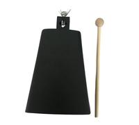 Yunmeryker Cowbell de Percusión Manual Campana Metálica Bastón Musical Fácil de Tocar Sonido Claro Adecuado para Bandas Espectáculos Presentaciones, 7 pulgadas
