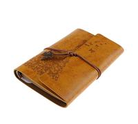 Yunmeryker Cuaderno de Viaje Diario de Cuero Libreta Portátil con y Diseño Clásico Retro en Pu Resistente Apto para Registro Personal Apuntes