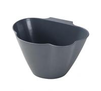Yunmeryker Cubo basura colgante cocina pequeña 4L, papelera para orgánicos puerta armario, contenedor residuos con bolsa, ovalado, Gris