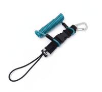 Yunmeryker Cuerda de para Buceo Lazo Enrollado Extensible Mosquetón Acero Inoxidable Núcleo Fuerte Adecuada para Protección Cámaras Luces Buceadores Exploración Marina, Verde, Metal