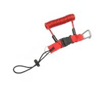 Yunmeryker Cuerda de para Buceo Lazo Enrollado Extensible Mosquetón Acero Inoxidable Núcleo Fuerte Adecuada para Protección Cámaras Luces Buceadores Exploración Marina, Rojo, Metal