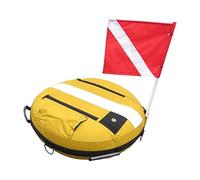 Yunmeryker de Buceo Freediving Flotador Señal de Superficie con Bandera para Acuática Material Nylon TPU Adecuada para Entrenamiento Pesca Submari, Amarillo