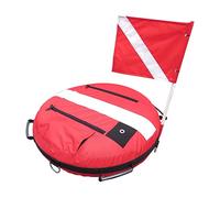 Yunmeryker de Buceo Freediving Flotador Señal de Superficie con Bandera para Acuática Material Nylon TPU Adecuada para Entrenamiento Pesca Submari, Rojo