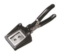 Yunmeryker de Fotos Manual Perforadora para Papel Fotográfico Herramienta para Tarjetas Licencias Troquel Redondo Ventana Visible Material Hierro, 3.5 Cm X 4.5 Cm