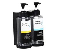 Yunmeryker Dispensador de Jabón de Ducha con Bomba Manual Recargable Botella Vacía Resistente al Agua Material Adecuado para Baño Hotel Cocina Hogar, Una Cabeza Doble, Individual