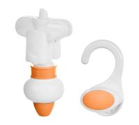 Yunmeryker Dispensador de Líquidos para Ducha con Soporte Colgante Herramienta Recambiable Automático Accesorio de Resina Adecuado para Cuarto de Baño, Naranja