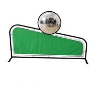 Yunmeryker Divisor Campo Golf con Espejo 40 cm, Separador Campo prácticas Doble Poste Metal, Equipamiento Golf, Ayuda Entrenamiento Swing, Divisor de Puesto de golpeo co