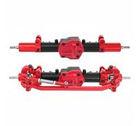 Yunmeryker Eje Delantero para RC Montaje de Eje Kit de Engranajes Rodamientos Resistentes Ensamblaje para Vehículos Modelos MN128 MN86 SUV Adecuado para Hobbyistas Crawling, Red-Black