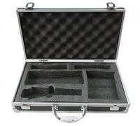 Yunmeryker Estuche para Micrófono de Aluminio Y Espuma Caja Portátil Multicompartmento Funda Rígida con Cierre Seguro Adecuada para Músicos Grabación Y Desplazam, blanco