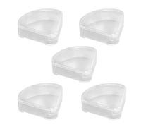 Yunmeryker Estuche Triangular Portátil para Borlas de Polvos, Contenedor Anticontaminación, 5 Unidades/paquete