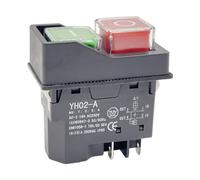 Yunmeryker Interruptor Electromagnético KLD28/28A Equipado con Botón Pulsador Robusto Material Pp Y de Instalación Apto para Reemplazo D, 4 Pines