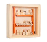 Yunmeryker Juego de Laberinto de Madera Juego de Mesa Puzzle de Bolas Desafío Manual Teaser Cerebral para Mejorar Concentración en Niños Adultos Adecuado para Re, Color Madera