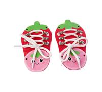 Yunmeryker Juguete de Enhebrado de Madera Tablero Didáctico Infantil Juego para Aprender Zapatos Herramienta de Actividad Motora Adecuado para Niños en Ca, 1 Par
