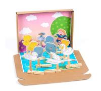 Yunmeryker Kit de manualidades niña 6 años, kit de cuentos para fomentar creatividad, juguetes educativos de papel y cartón, regalo original 26,5×20×3,5cm, El Ugly Little Duck