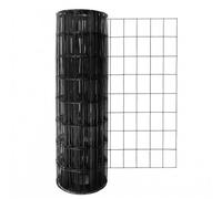 Yunmeryker Malla electrosoldada Negra, Valla metálica Exterior de Acero Recubierto, 15 m, para protección y cercado de fincas, 0.6X15 Metros