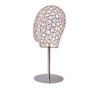 Yunmeryker Mannequin Cabeza Modelo Estante Metálico Portapelucas para Pelucas Y Sombreros Diseño Compacto Montaje Rápido Resistente Adecuado para Uso en Salón Ho, Rosa