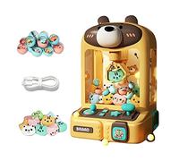 Yunmeryker Máquina de Garra Mini para Niños Niñas Y Adultos Juego Arcade Electrónico de Mesa Juguete Educativo Interactivo con Luces LED Y Música Adecuada para F, Oso 20 muñecas