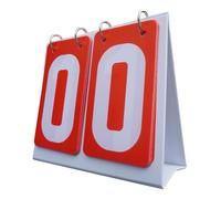 Yunmeryker Marcador Deportivo Marcador de Puntuación de Mesa Manual de PVC con Números Y Fácil de Voltear Adecuado para Entrenadores Fútbol Baloncesto Te, Rojo