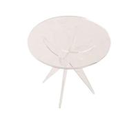 Yunmeryker Mesa de Té en Miniatura 1 6 Escritorio de Juguete para Muñecas Mesa Auxiliar de Diseño Clásico Accesorio Acrílico Adecuada para Decoració, Claro