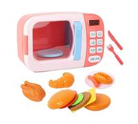 Yunmeryker Microondas Juguete Niños Cocina Accesorios Simulación Comida Herramientas Role Play Material Adecuado para Regalos Y Actividades Escolare, Rosa 13pcs